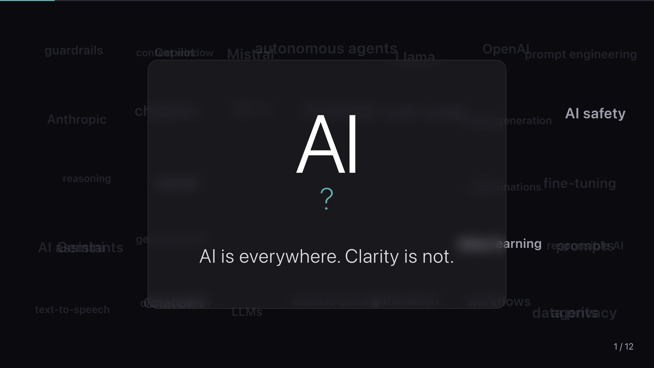 Opening — AI is everywhere, clarity is not