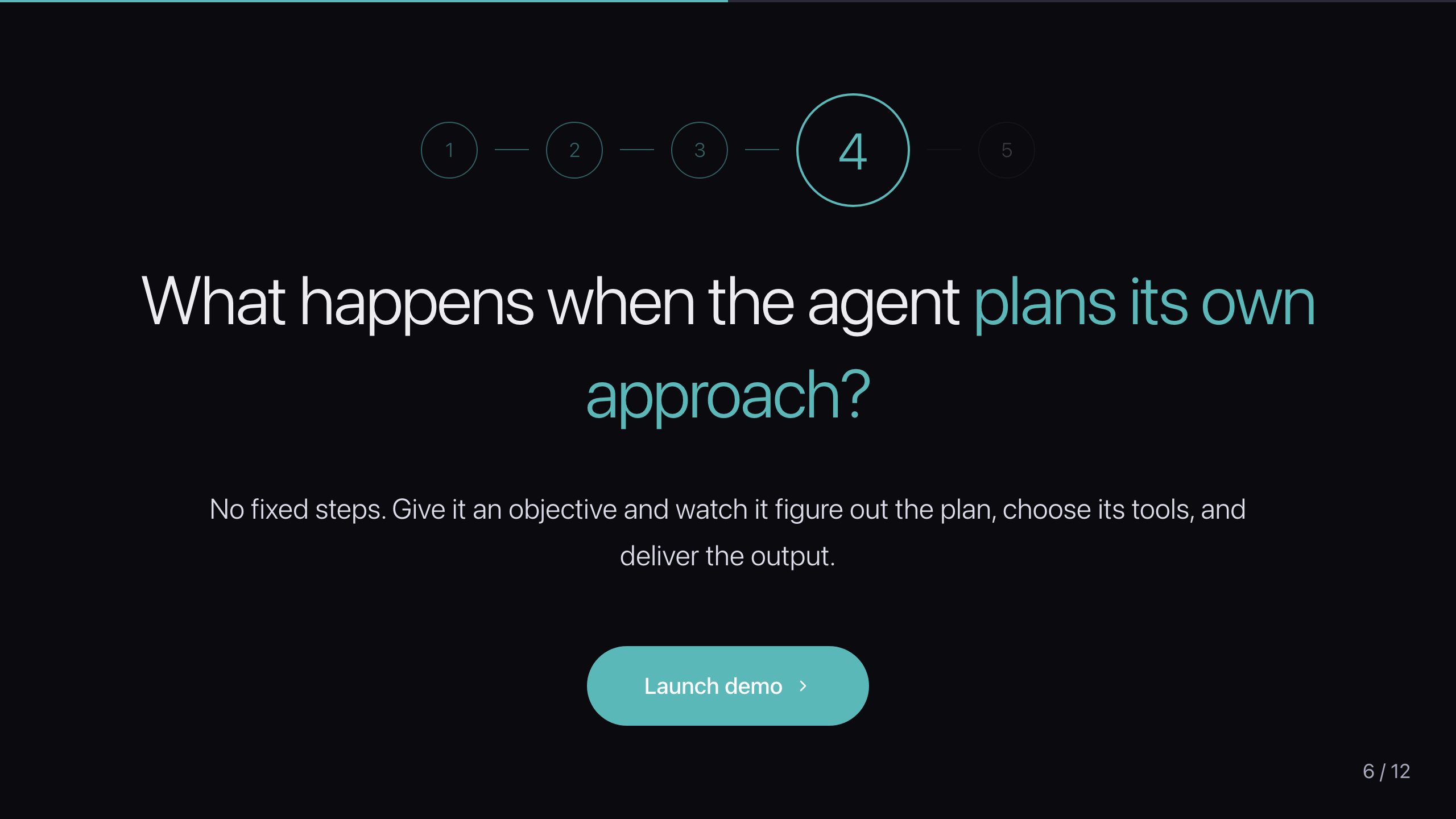 Take action — a worked autonomous example